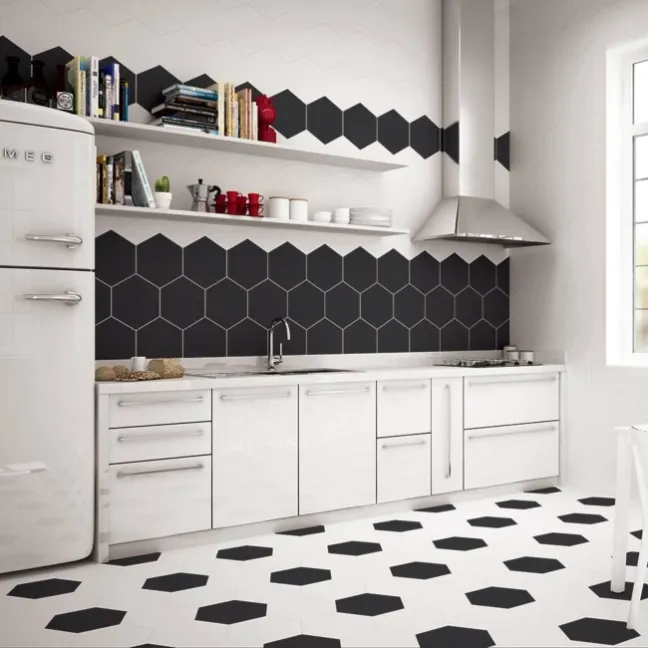 Aspect White Hexagon Tiles