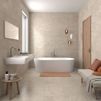 Caspian Beige Matt Stone Effect Floor Tiles
