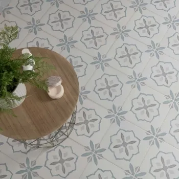 Blossom Blue Cross Pattern Tiles