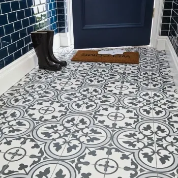 Ledbury Navy Blue Pattern Wall and Floor Tiles