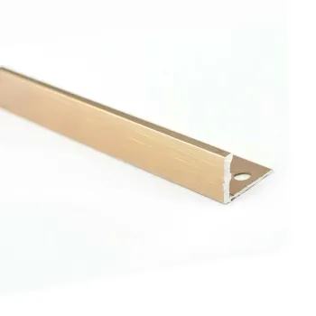 10mm Aluminium Straight Edge 2.5m Brushed Copper Trim