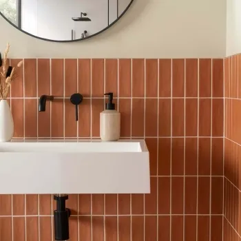 Hamlet Orange Matt Brick Metro Wall and Floor Tiles