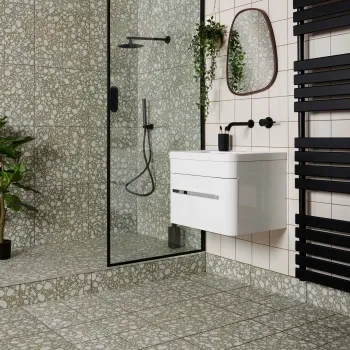 Mizuki® Fern Green Terrazzo Effect Wall and Floor Tiles