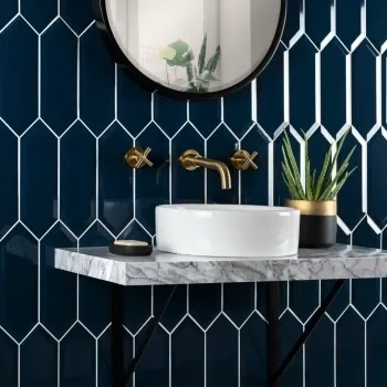 Picket Bevelled Navy Tiles