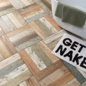 Seasoned Beige Wood Panel Ceramic Floor Tiles