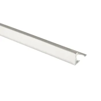 12mm Aluminium Straight Edge Bright Silver Tile Trim