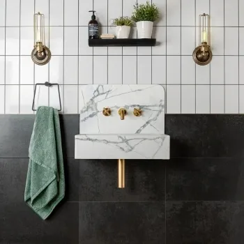 Cosmic Night Black Metallic Stone Effect Wall and Floor Tiles