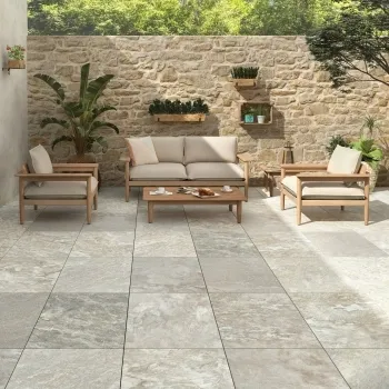 Flint Light Slate Effect Paving Slabs