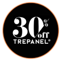 Trepanel® Walnut Brown Acoustic Half Wood Wall Panels