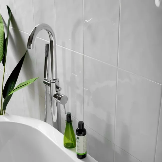 Crystal White Gloss Bumpy 250x200 Ceramic Wall Tiles