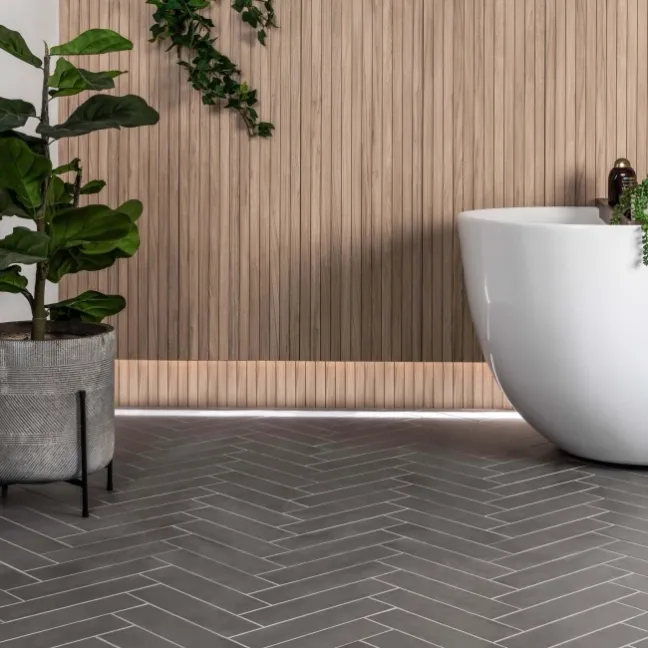 Chatham Dark Grey Matt Brick Wall and Floor Tiles