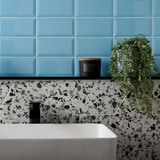 Euston Square Gloss Blue Metro Tiles
