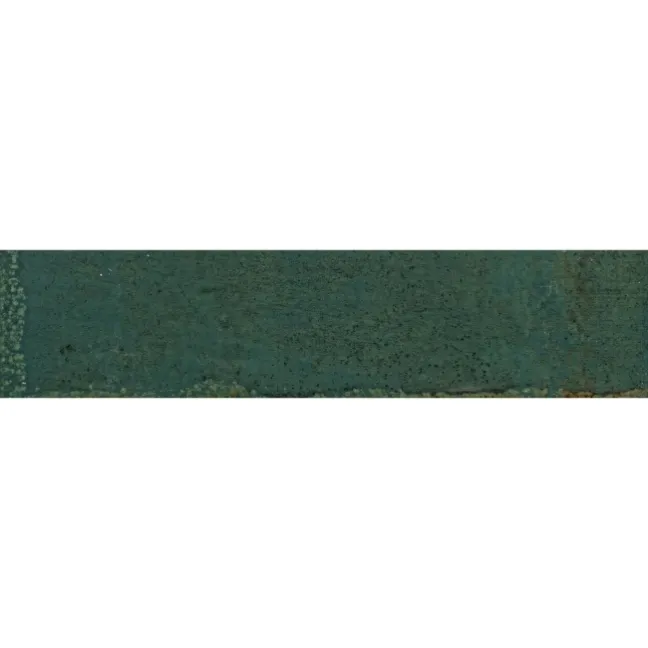 Faith Green Gloss Rustic Brick Effect Wall and Floor Tile