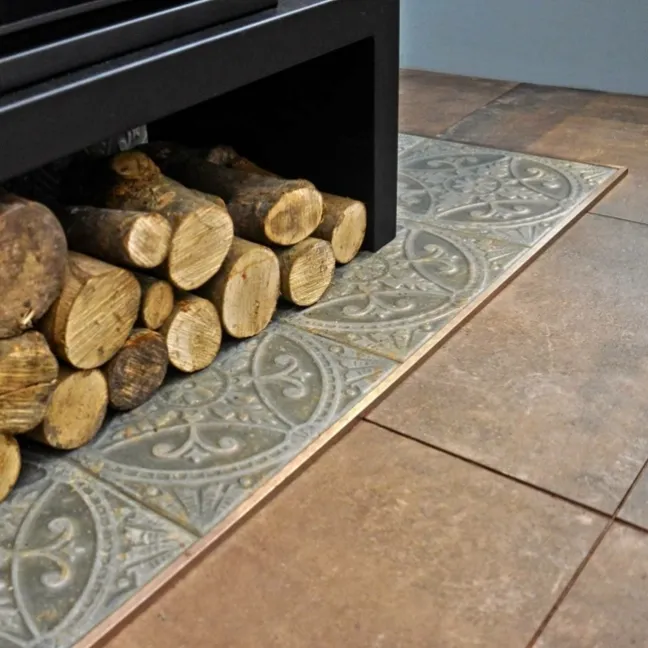 Embossed Metallic Pressed Patina Steel Tiles