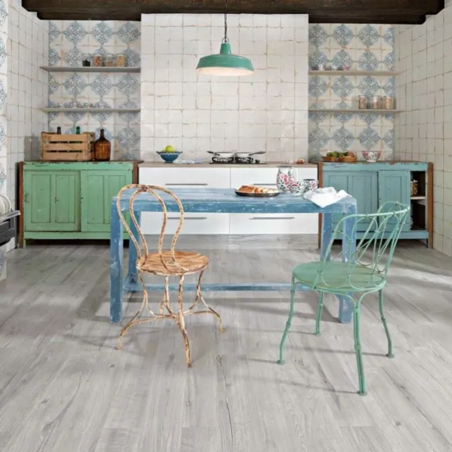 Muniellos Grey Wood Effect Porcelain Floor Tiles 900x150