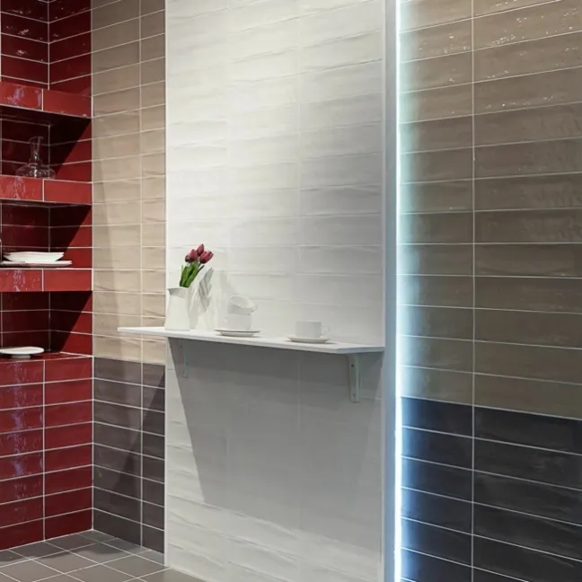 Rustic Grey Gloss Metro Ceramic Wall Tiles