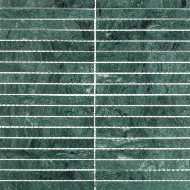 Harlestone Green Honed Marble Kitkat Mosaic Wall Tiles