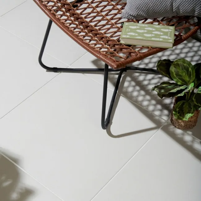 Materia Blanco White Concrete Effect 20mm Porcelain Paving Slabs
