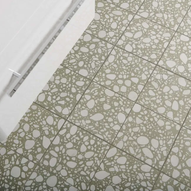 Mizuki® Fern Green Terrazzo Effect Wall and Floor Tiles