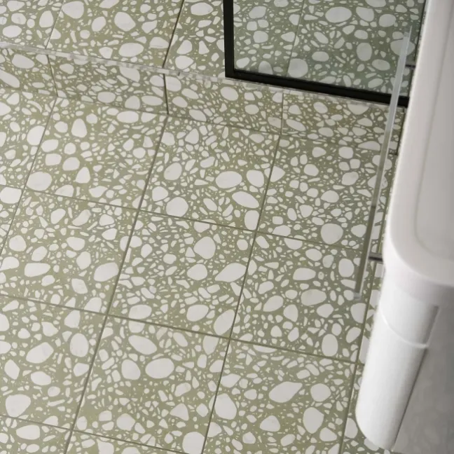 Mizuki® Fern Green Terrazzo Effect Wall and Floor Tiles