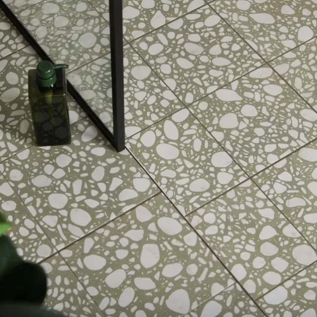 Mizuki® Fern Green Terrazzo Effect Wall and Floor Tiles