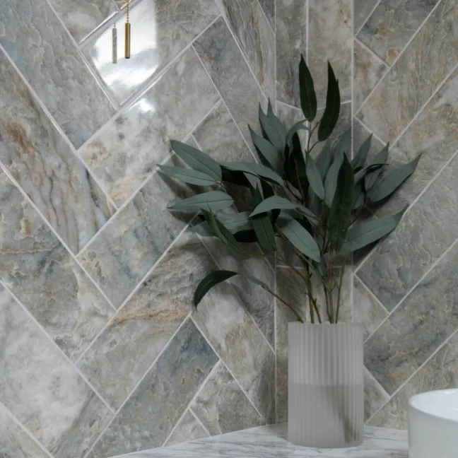Passion Onyx Pear Light Green Marble Effect Wall Tiles
