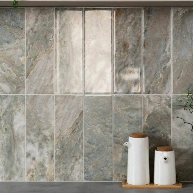 Passion Onyx Pear Light Green Marble Effect Wall Tiles