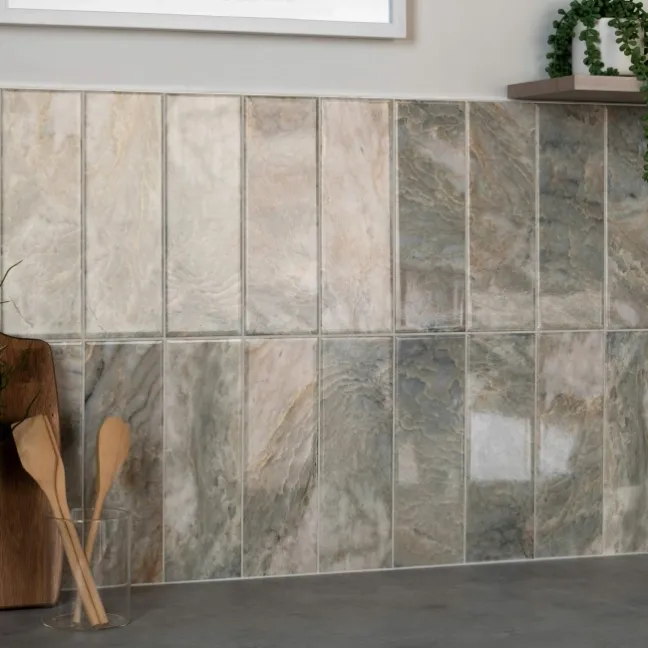 Passion Onyx Pear Light Green Marble Effect Wall Tiles