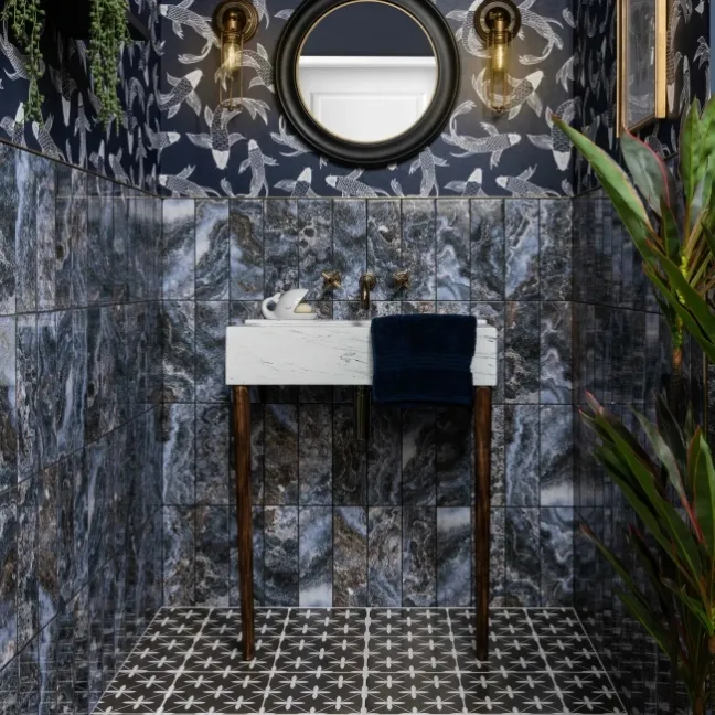 Passion Onyx Waves Blue Marble Effect Wall Tiles