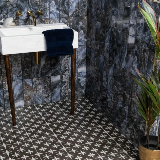 Passion Onyx Waves Blue Marble Effect Wall Tiles