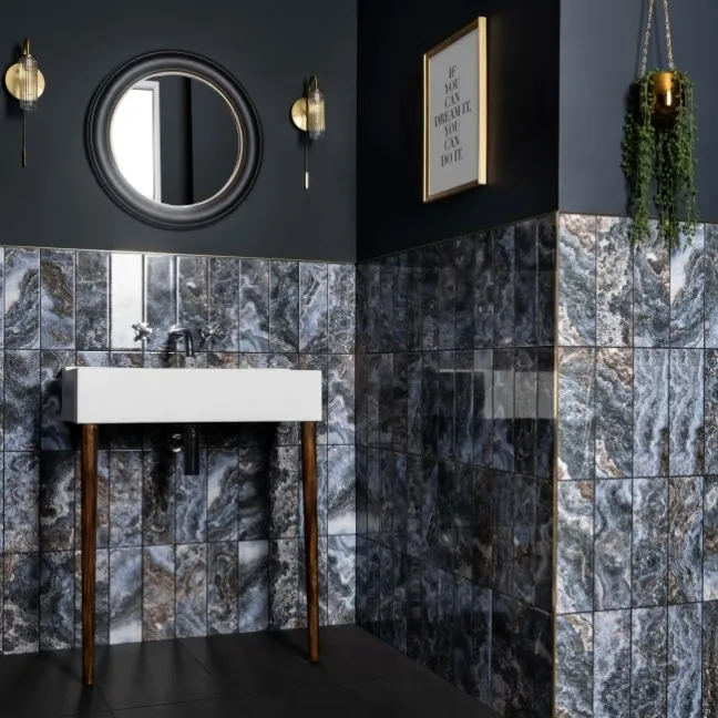 Passion Onyx Waves Blue Marble Effect Wall Tiles