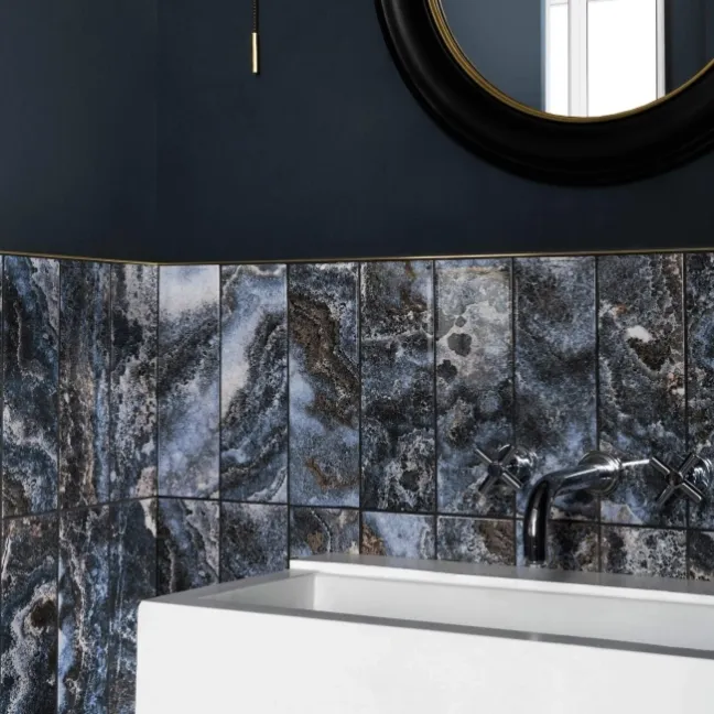 Passion Onyx Waves Blue Marble Effect Wall Tiles