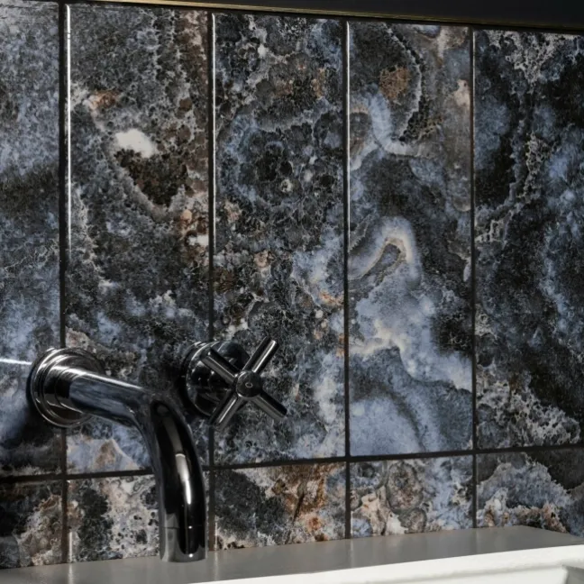 Passion Onyx Waves Blue Marble Effect Wall Tiles