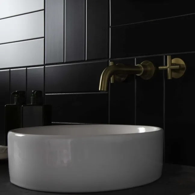 Rhian Black Matt Brick Ceramic Wall Tiles