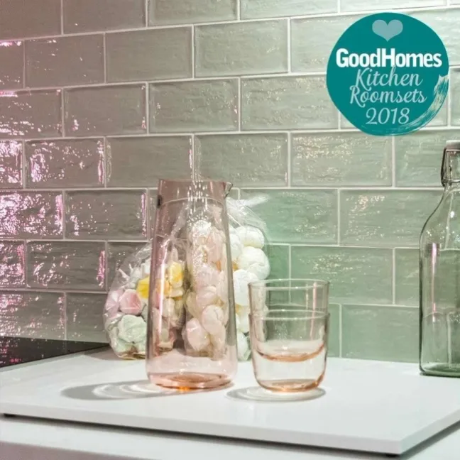 Eton Teal Rustic Gloss Green Metro Tiles