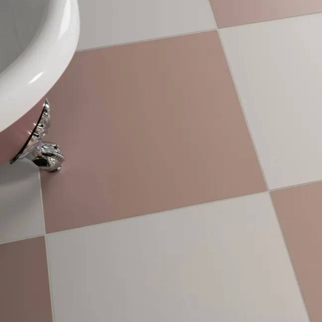 Sorbet White Matt Plain 598x598 Wall and Floor Tiles