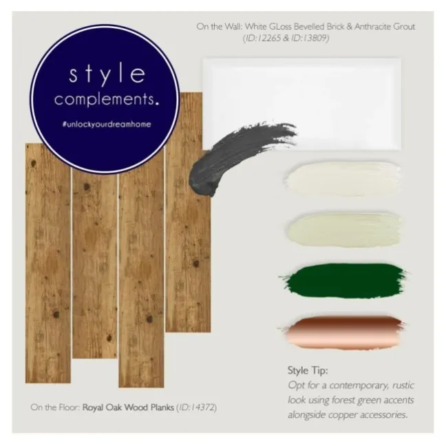 Royal Oak Plank Wood Effect Porcelain Floor Tiles