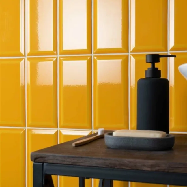Victorian Yellow Gloss Mango  Metro Wall Tiles