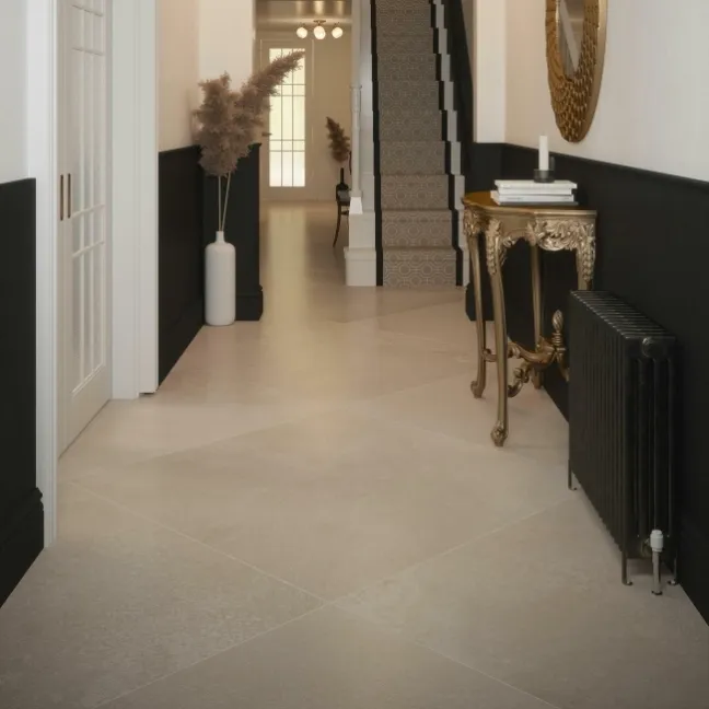 Yuri® Sand Beige 90% Recycled Stone Effect XL Floor Tiles