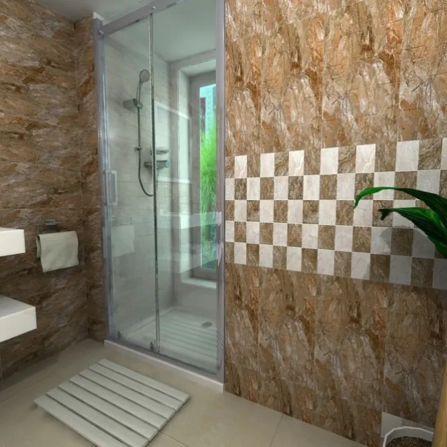 Cherish French Bistre Brown Gloss Marble Effect Wall Tiles