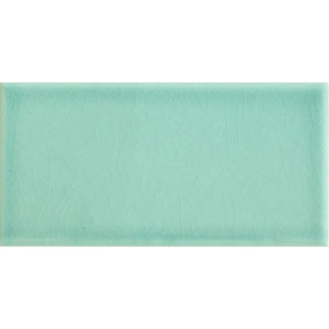 Antique Varenne Gloss Teal Flat Crackle Metro Wall Tiles