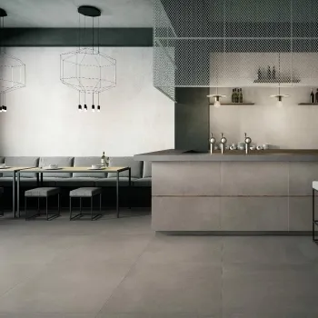 Azuma Grey Matt Stone Effect Floor Tiles 900x900