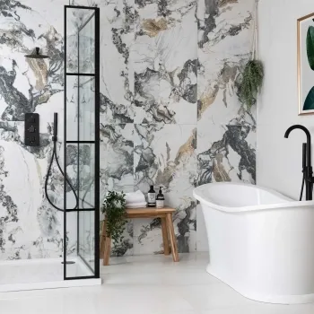 Deluxe White Beauty Polished Marble Effect Wall and Floor Tiles