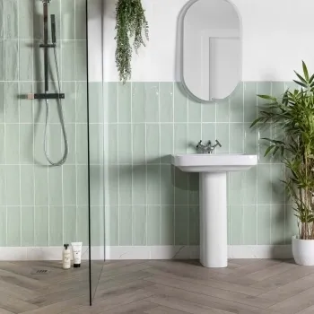 Eton Green Rustic Metro Tiles