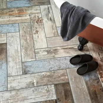 Rustic Blue Wood Plank Tiles