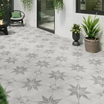 Leinz Estrella Star Patterned Porcelain Paving Slab