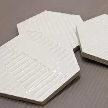 Carton White Gloss Hexagon Tiles