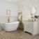 Elysian Calacatta White Gold Vein Matt Marble Effect Wall Tiles