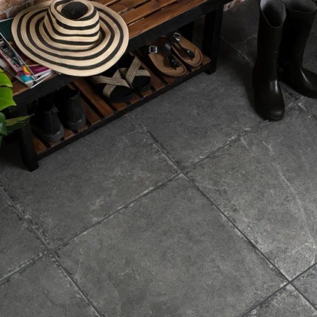 Witton Dark Grey Stone Effect Wall and Floor Tiles