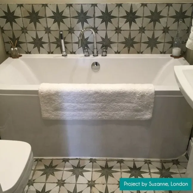 Scintilla Olive Green Star Pattern Tiles
